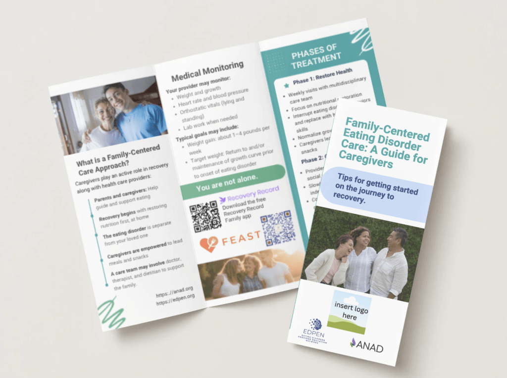 flat lay of the inside of the brochure and the cover of the brochure
